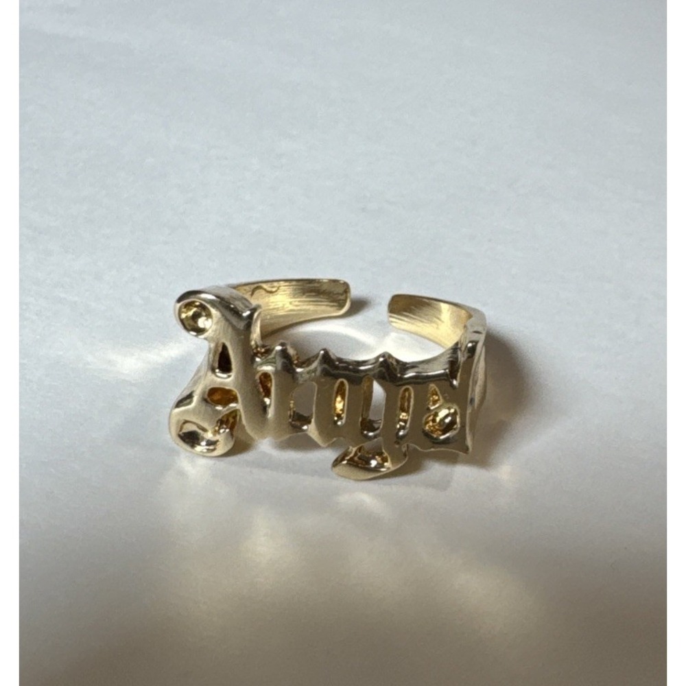 Gold Angel Ring Adjustable New - Picture 5 of 5